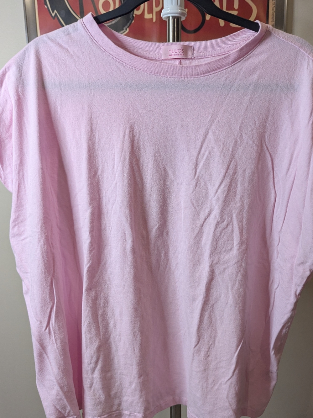 $20 nuuds Women's L - Bubblegum Pink Soft Cotton Muscle Tee EUC
